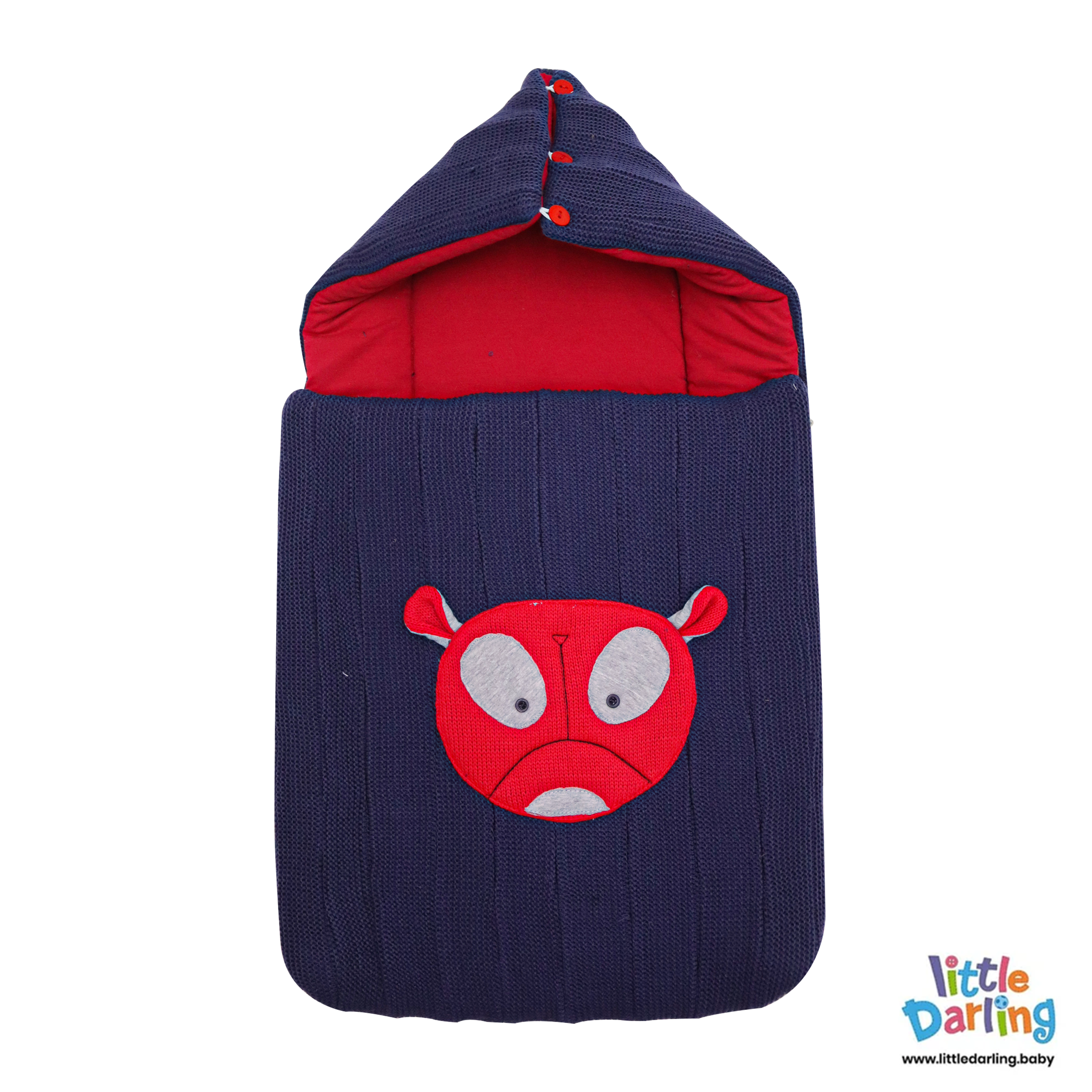 Baby Hooded Carry nest Cute Face Embossed by Little Darling