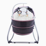 Electric Baby Cradle Rocker with Canopy & Hanging Toys
