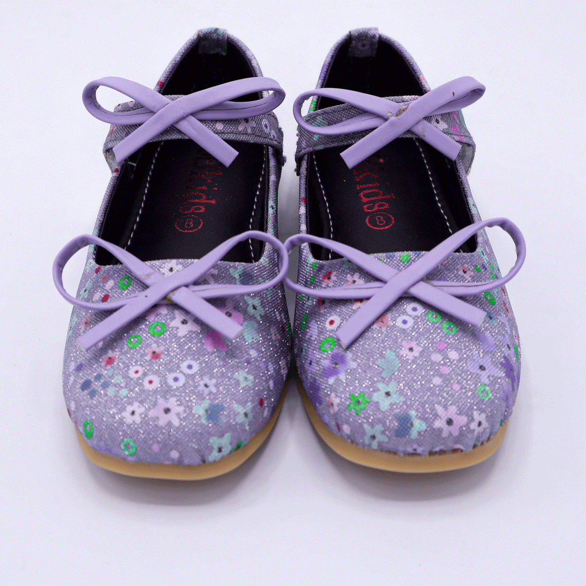 Kids Floral Ballet Flat Shoes with Bow