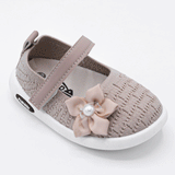 Beige Flower Mary Jane Shoes