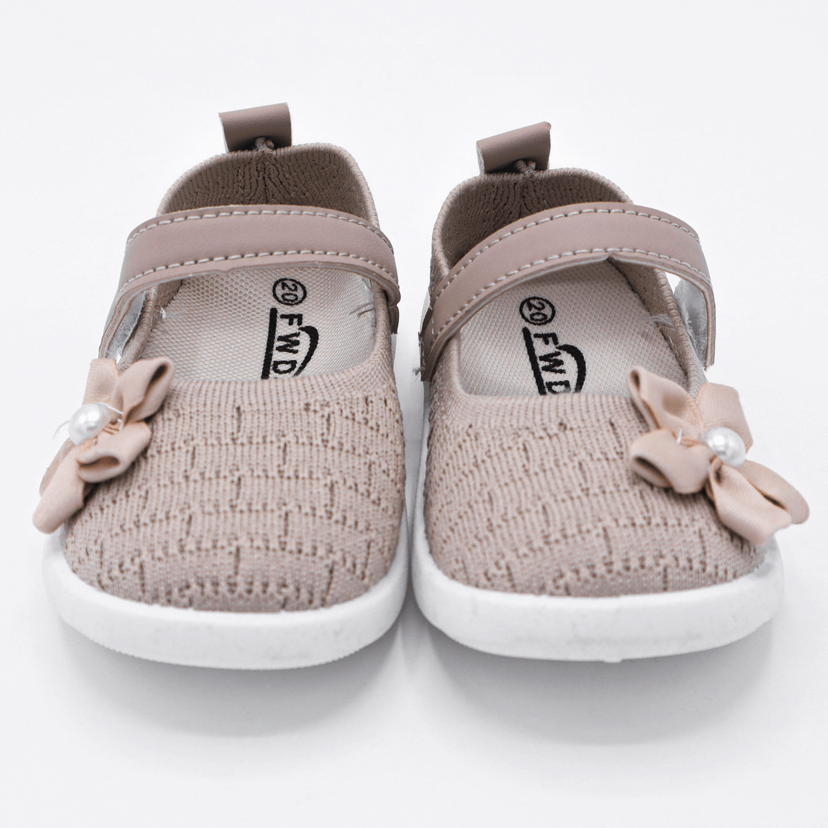 Beige Flower Mary Jane Shoes