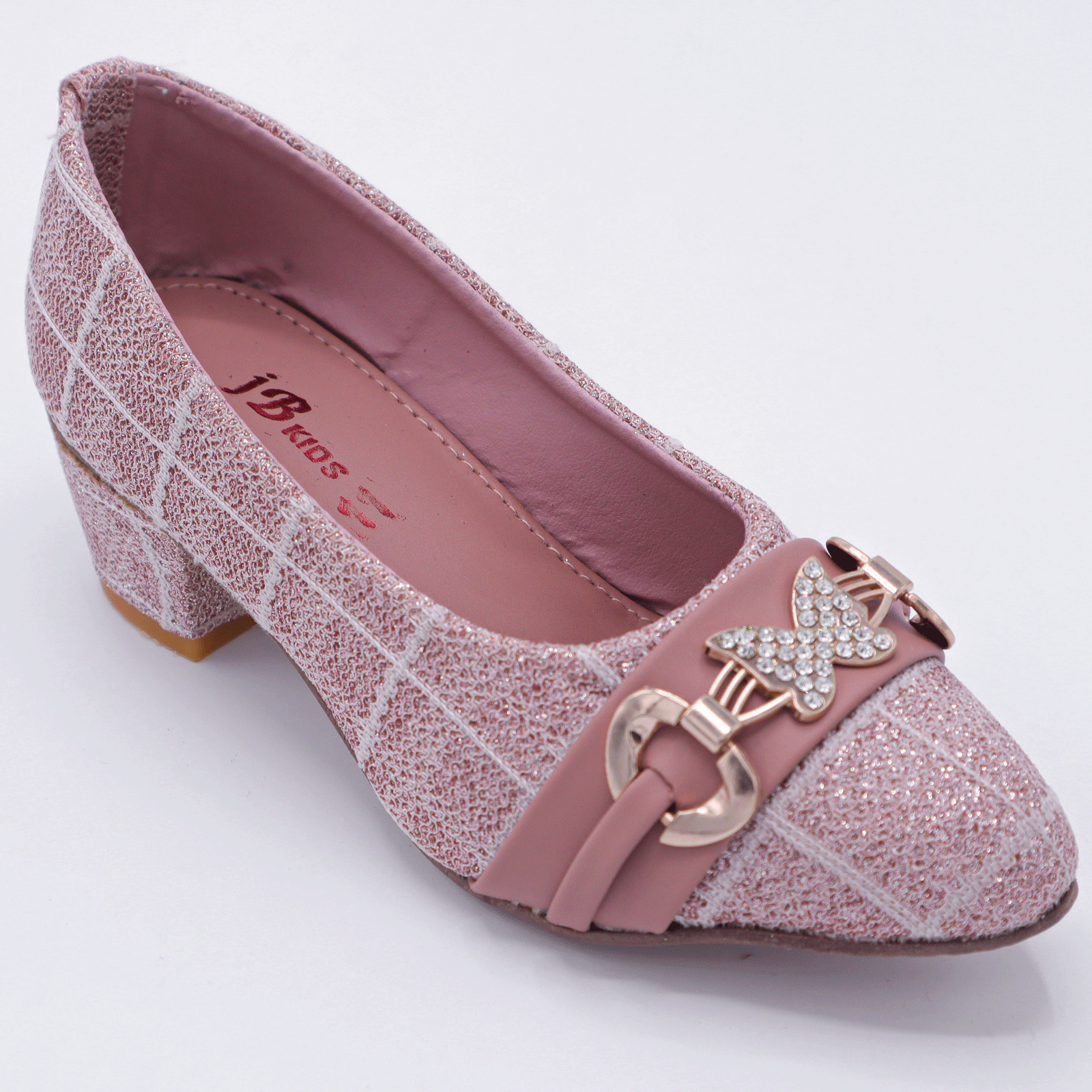 Girls Fancy Butterfly Pumps Pink