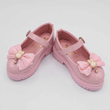 Girls Pink Bunny Bow Mary Jane Shoes