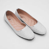 Girls White Stone Embellished Pumps