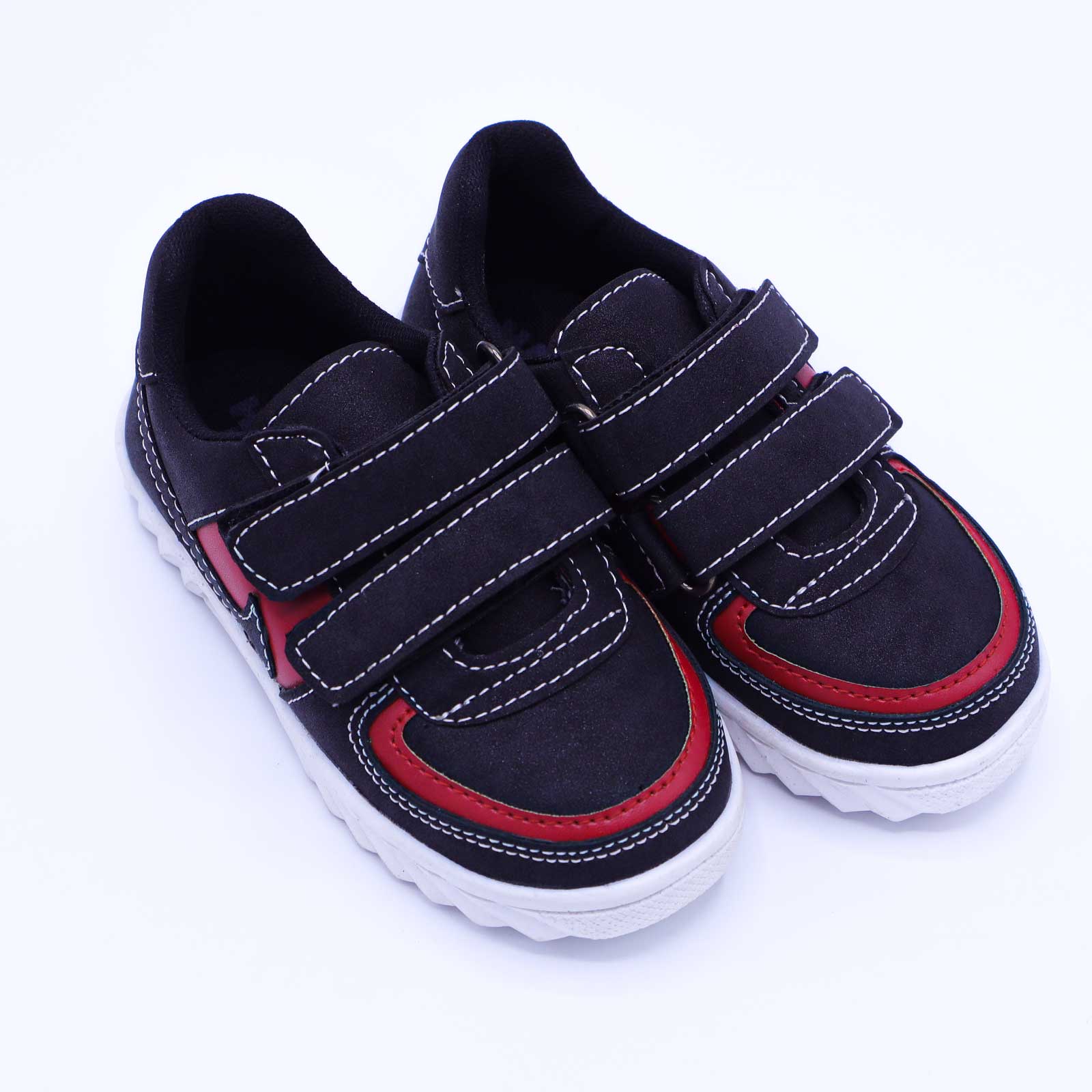 Kids Black Velcro Sneakers
