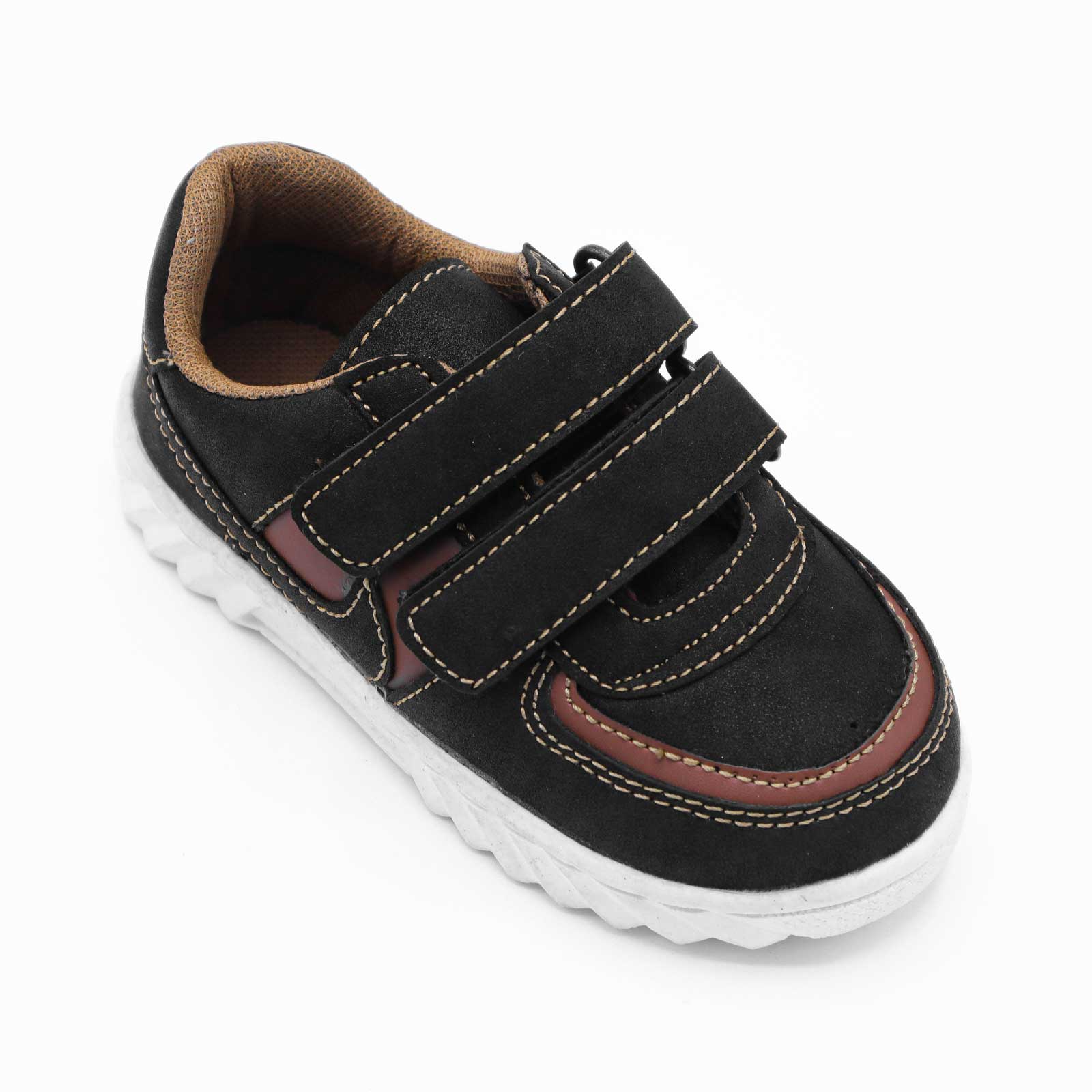Kids Black Velcro Sneakers