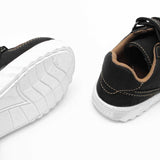 Kids Black Velcro Sneakers