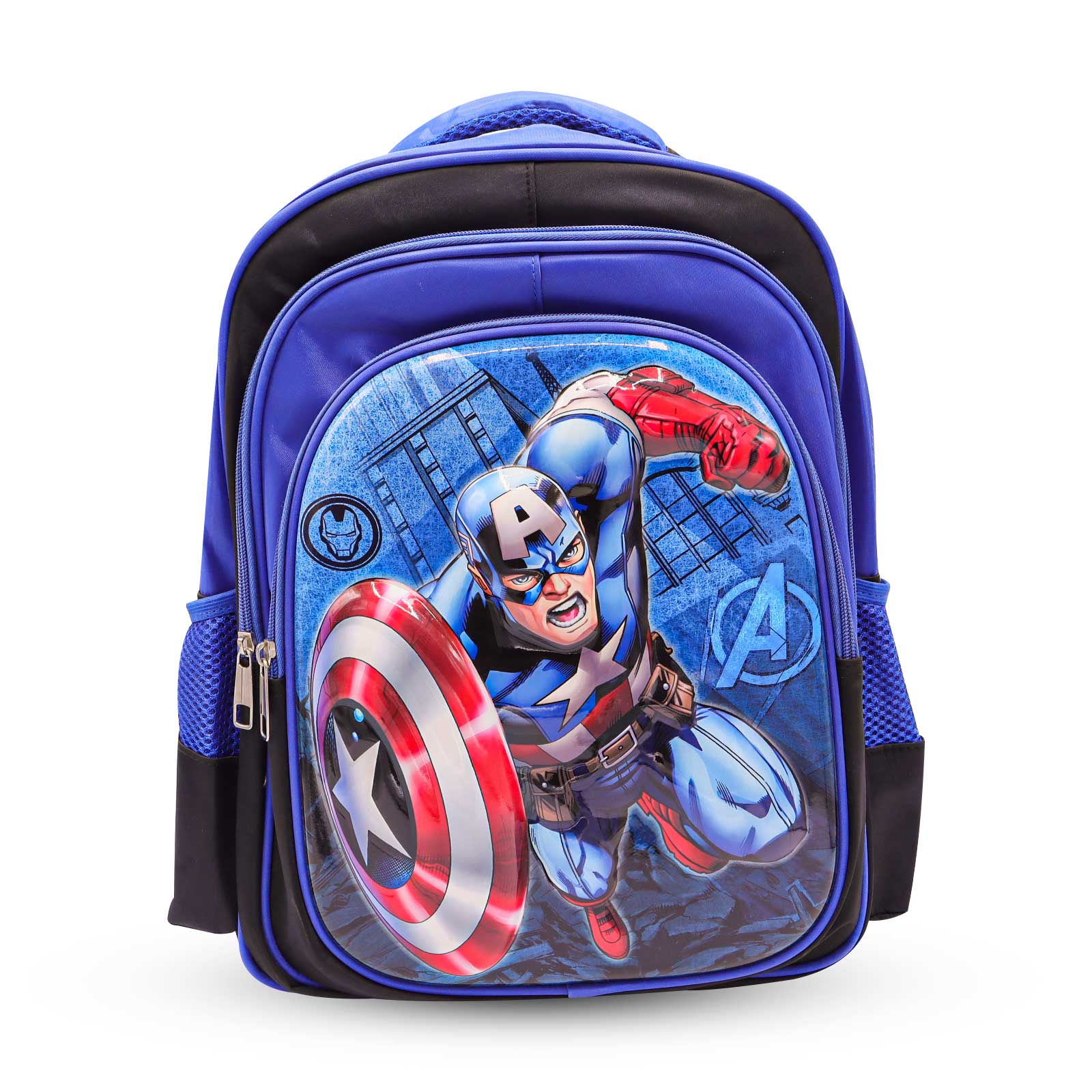 Kids Blue Superhero Shield Backpack