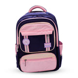 Sun Eight Pink & Navy School Backpack