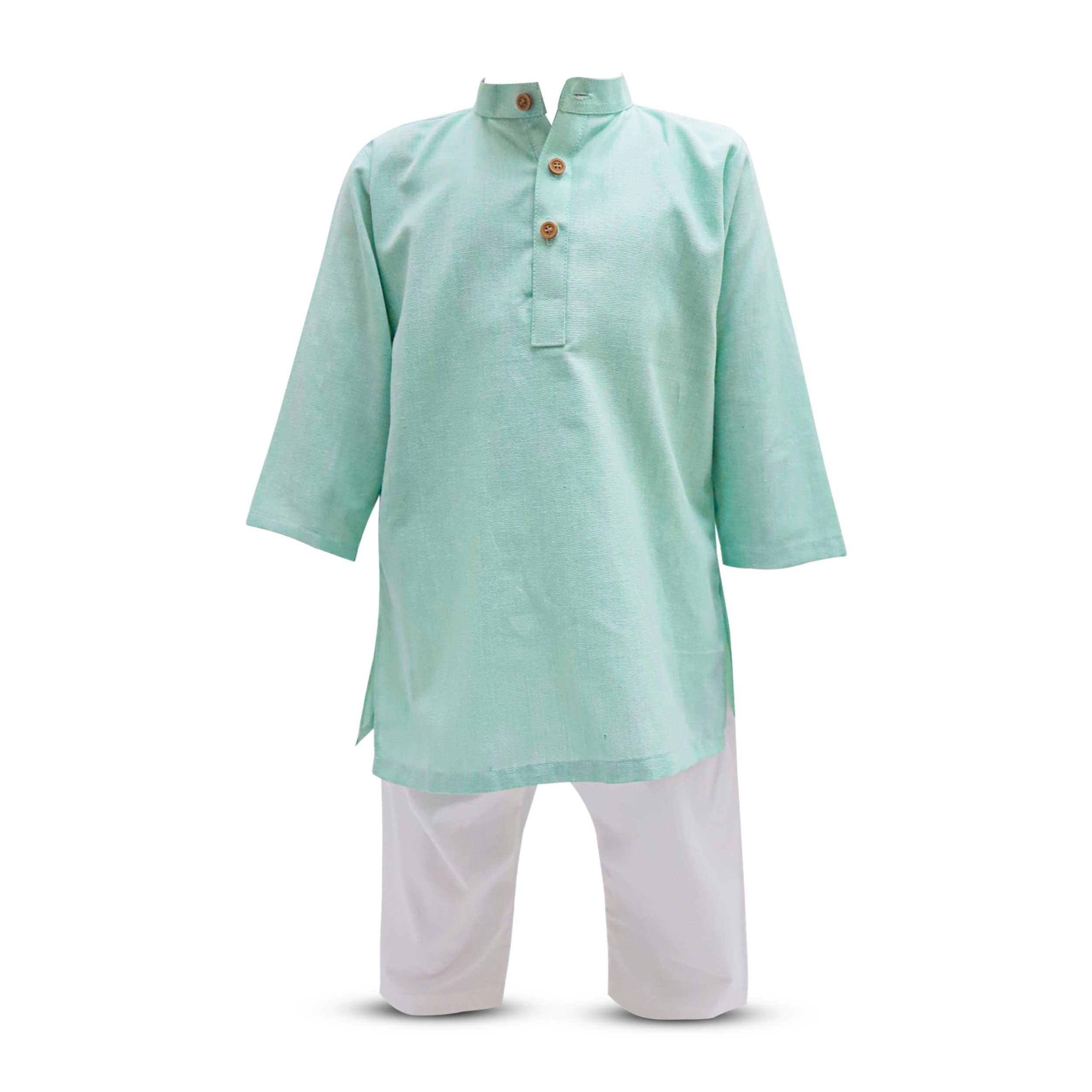 Baby Boys Mint Kurta Pajama Set by Little Darling
