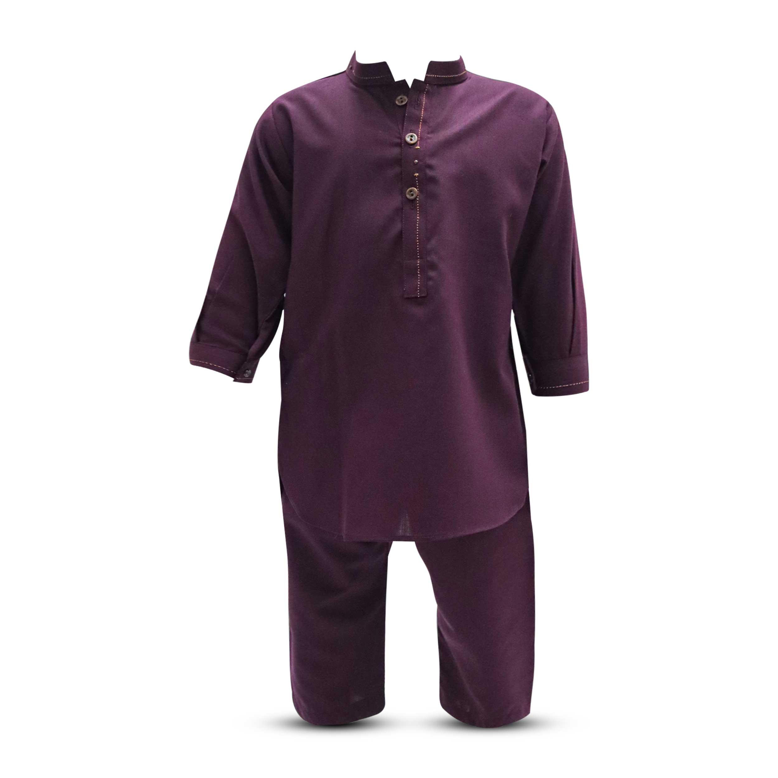 Boys Purple Kurta Pajama by Little Darling