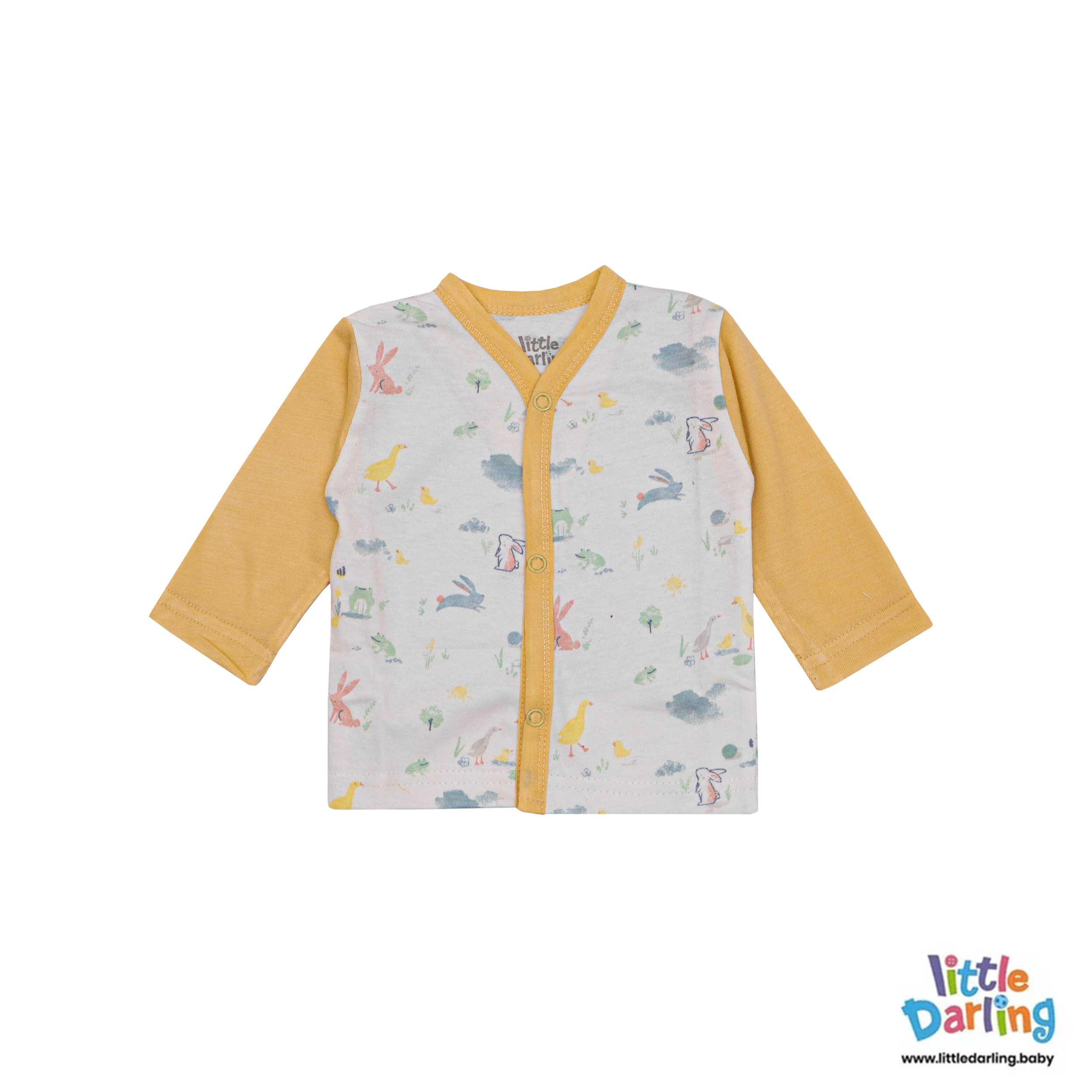 Baby Night Suit Mustard Color by Little Darling