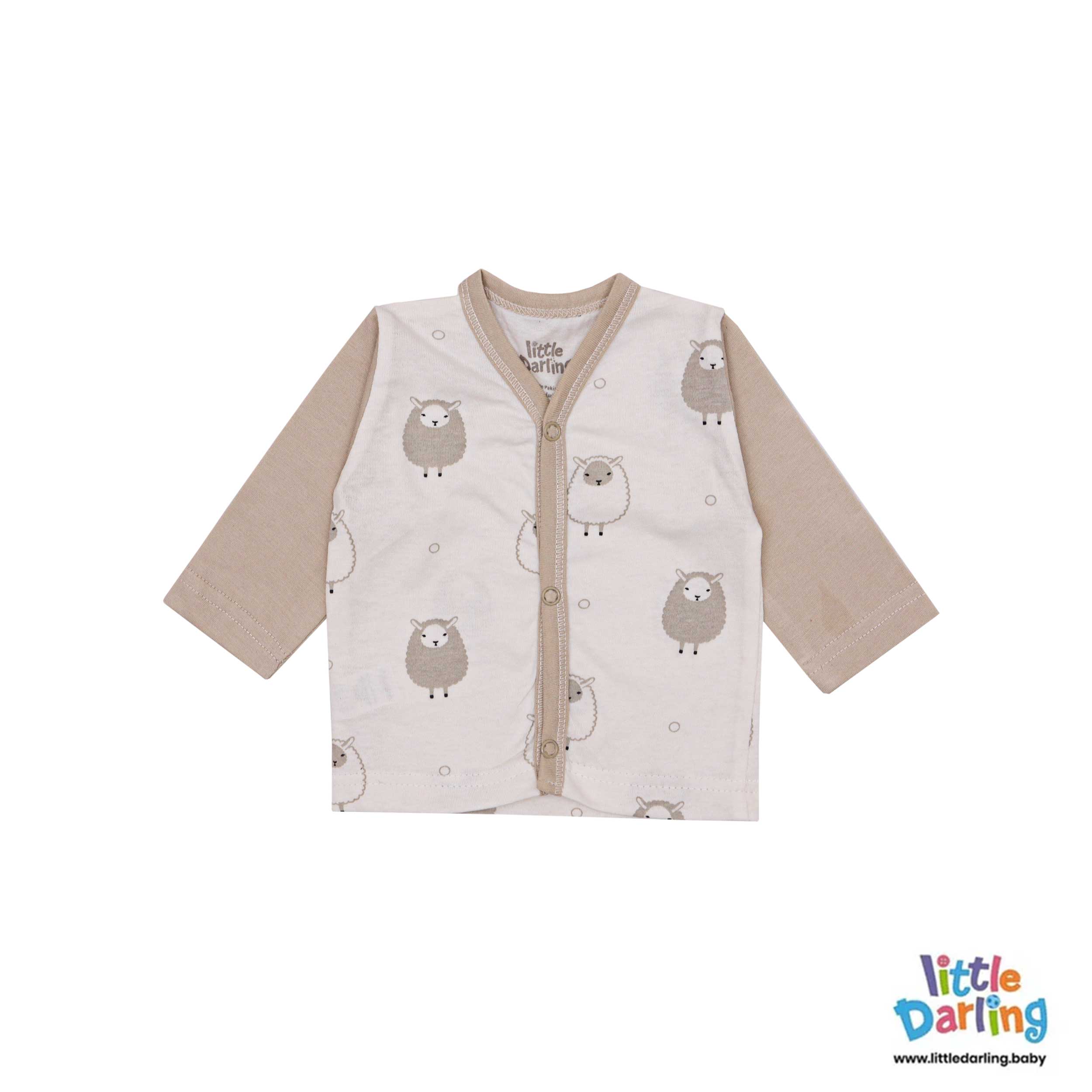 Baby Night Suit Sheep Print Beige by Little Darling