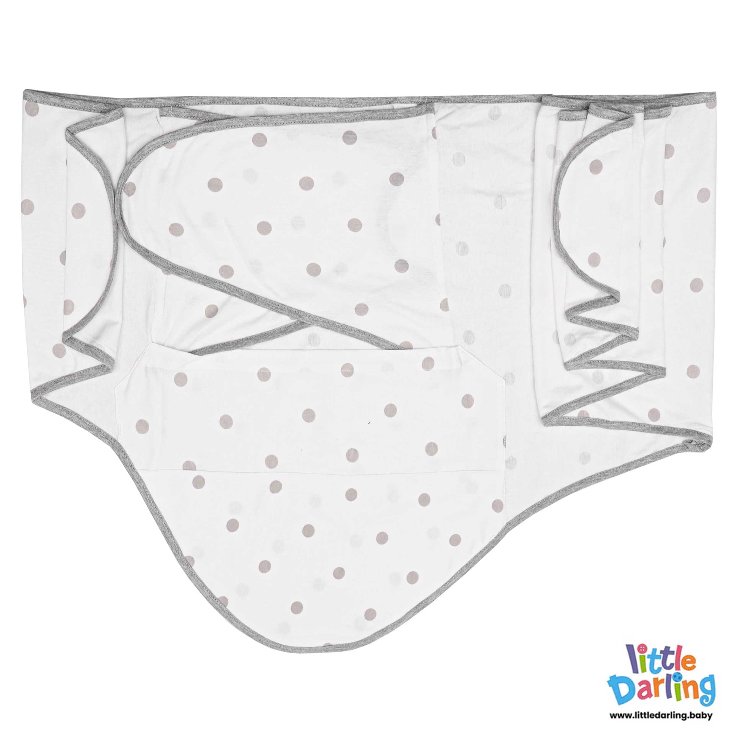 Baby Swaddler Wrap Polka Dot Print by Little Darling