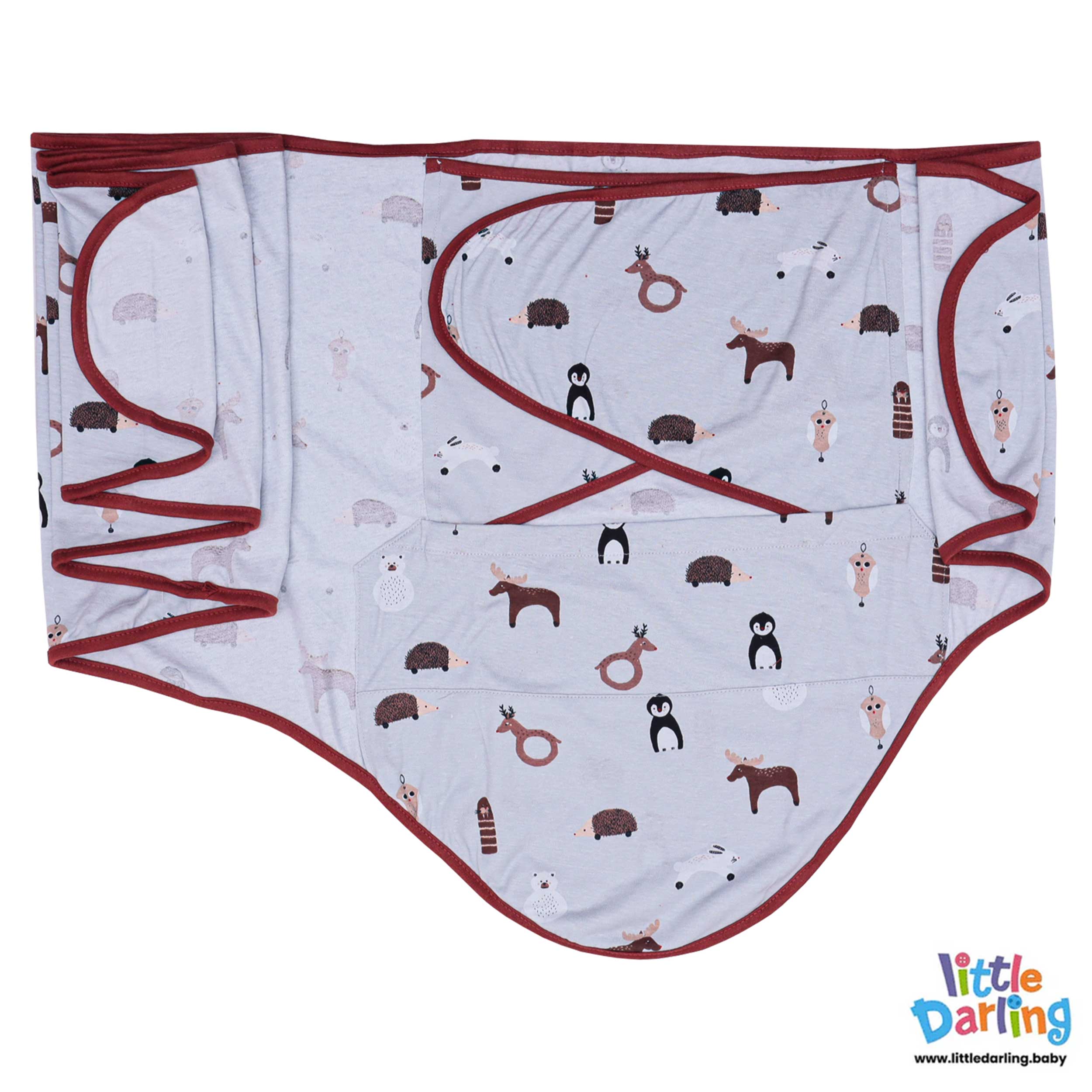 Baby Swaddler Wrap Animal Print by Little Darling