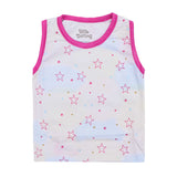 Baby Sando Suit Star Print Pink | Little Darling