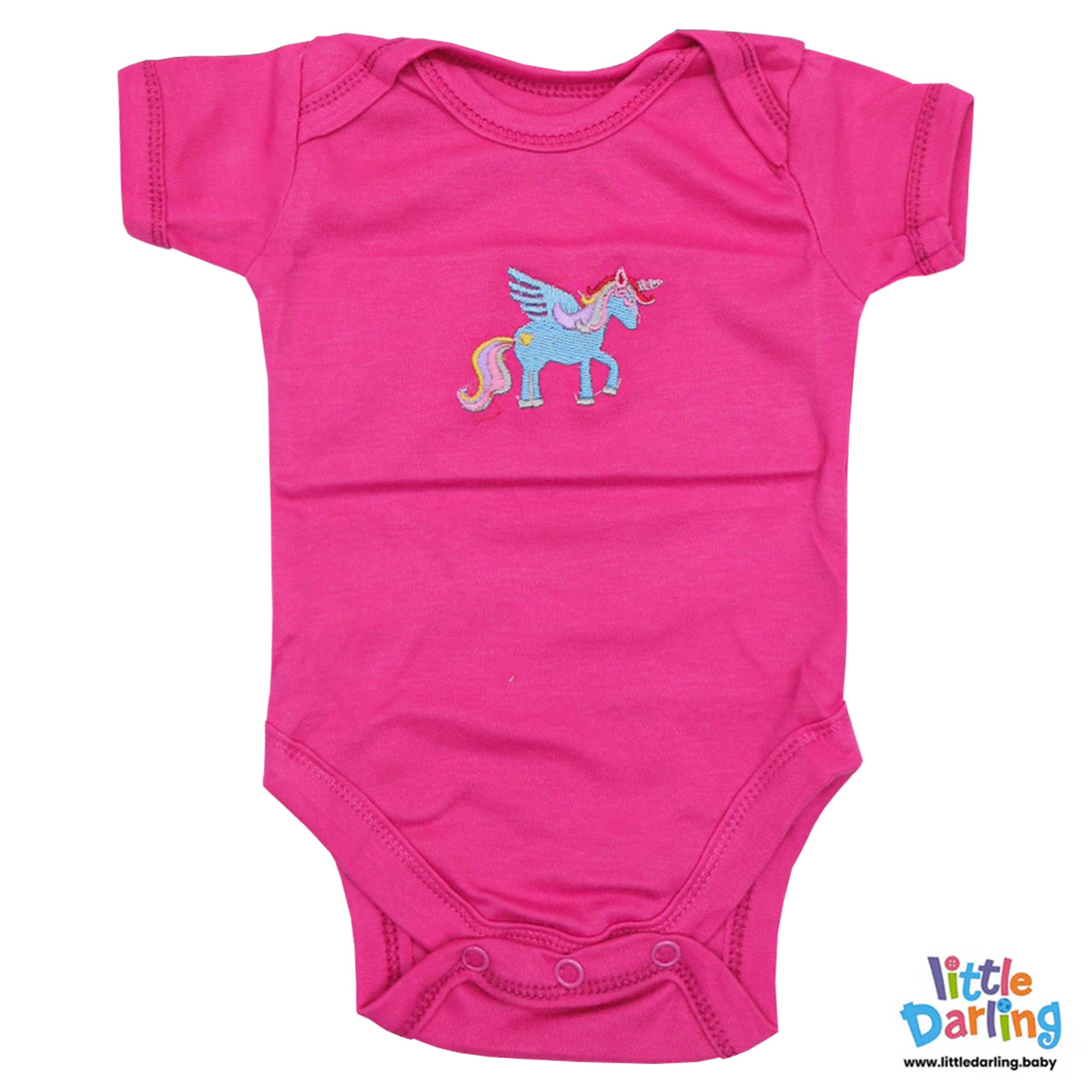 Bodysuit Short Sleeves Pk Of 3 Unicorn by Little Darling