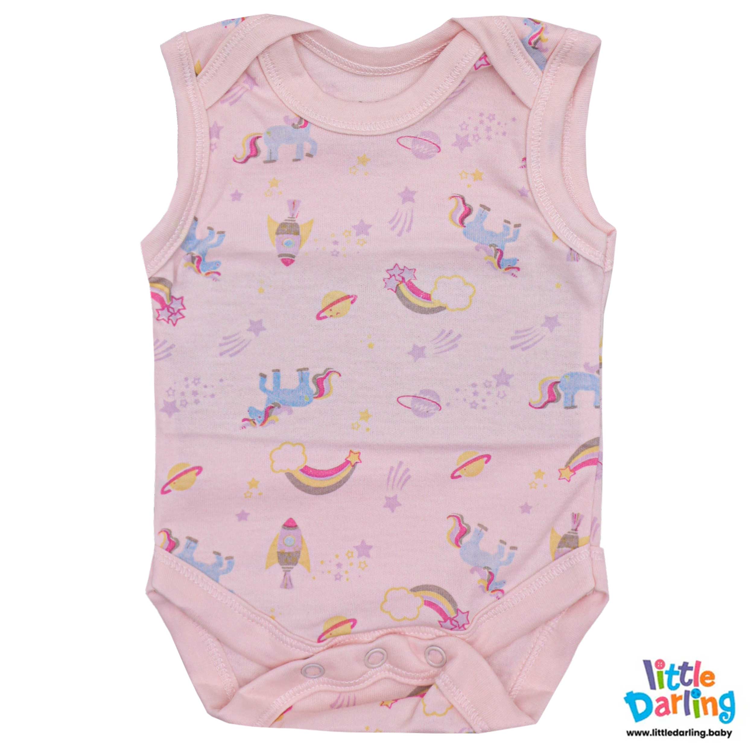 Bodysuit Pk Of 3 Sleeveless Unicorn by Little Darling