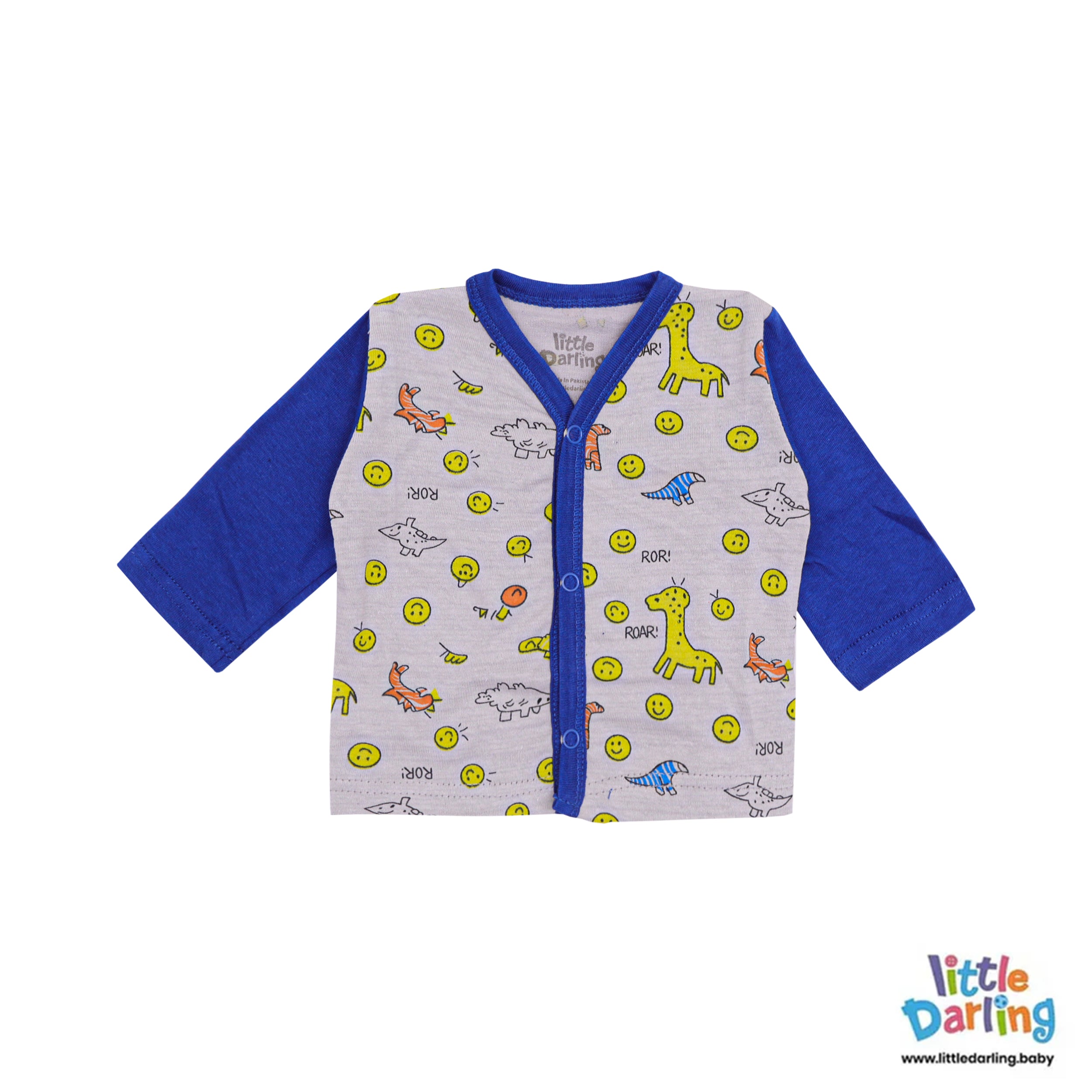 Baby Night Suit Animal Print Blue by Little Darling