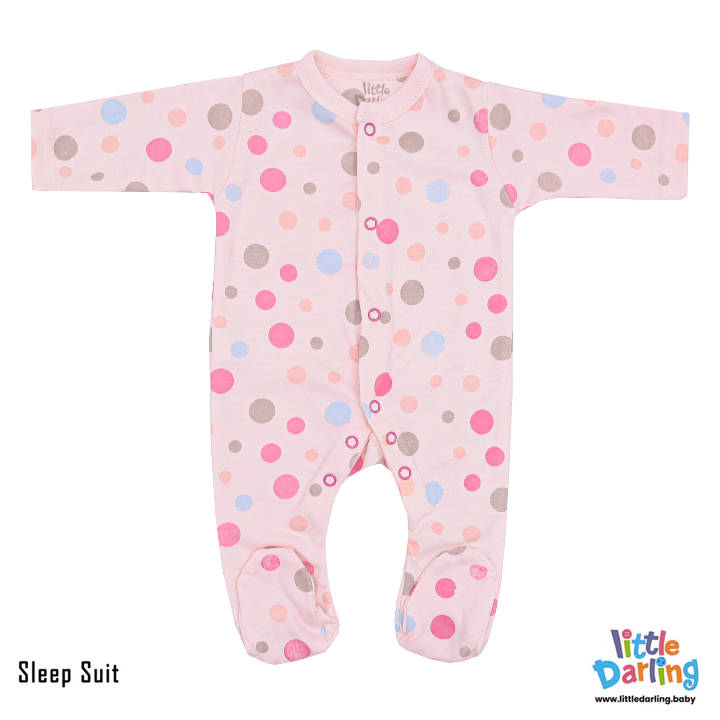 8 Pcs Gift set Polka Dot Print Pink Color by Little Darling