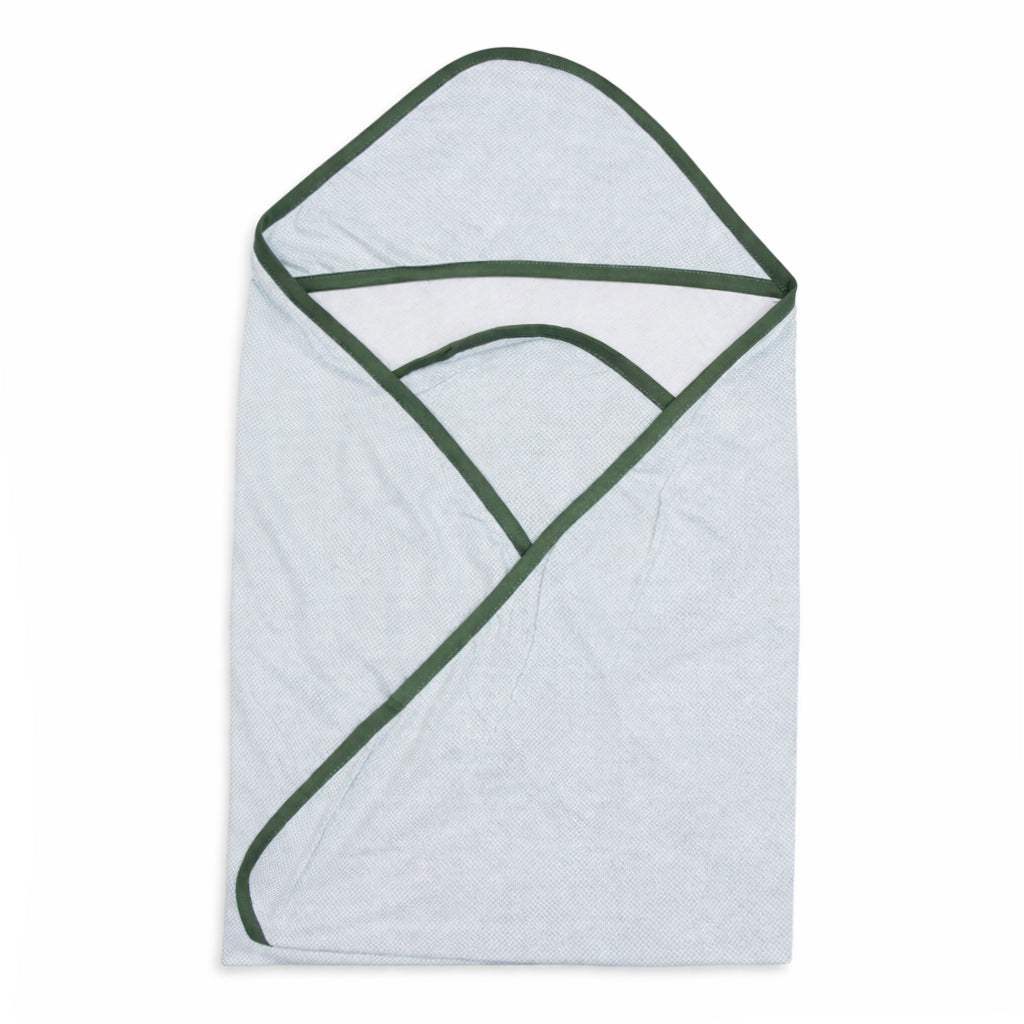 Baby Wrapping Sheet Mint Green Hooded by Little Darling