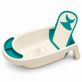 Baby Bath Seat with Back Support Ivory & Teal