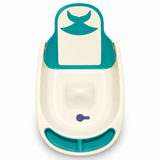 Baby Bath Seat with Back Support Ivory & Teal