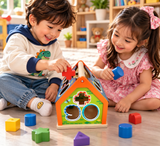 Wooden Shape Sorting House Toy for Kids