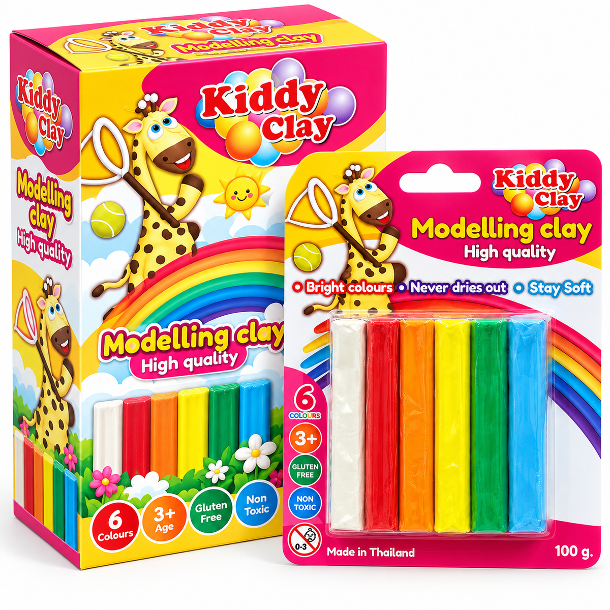 NARA Modelling Clay Set 8 Colors with Tools 100g