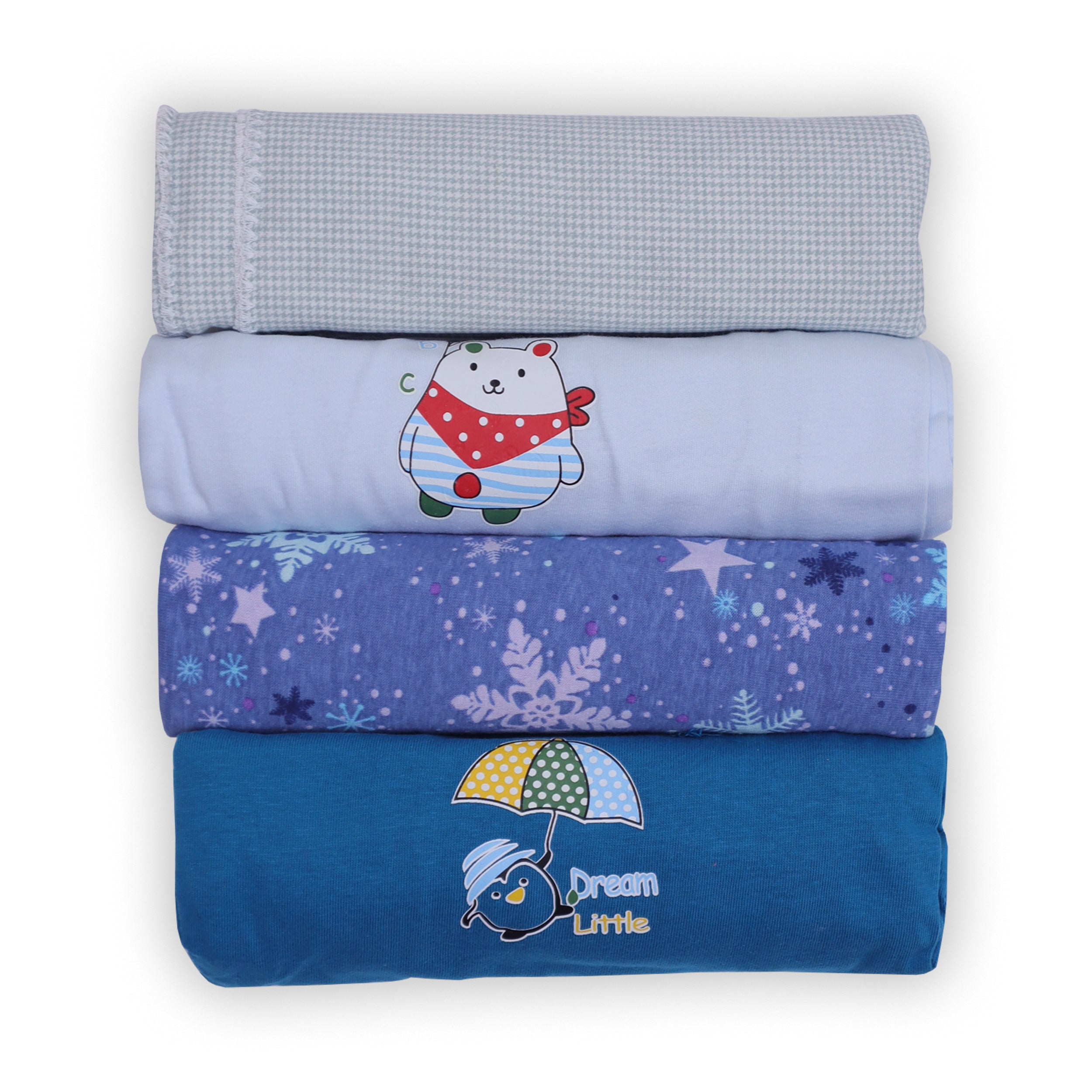 Baby Receiving Blankets Pack of 4 by Little Darling
