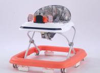Foldable Baby Walker with Music & Comfortable Seat – Orange Price in Pakistan