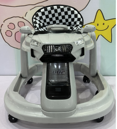Baby Car Style Walker with Comfortable Seat & Smooth Wheels