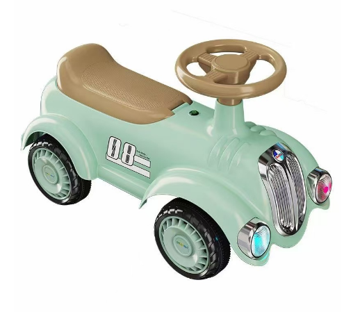 Kids Ride-On Car Toy – Miniature Ride with Steering Wheel and Lights