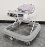 Baby Walker with Car-Themed Activity Tray – Foldable & Comfortable Seat