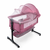 Baby Bassinet with Mesh Canopy and Storage Basket