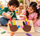 Wooden Hand Matching Puzzle Educational Learning Toy