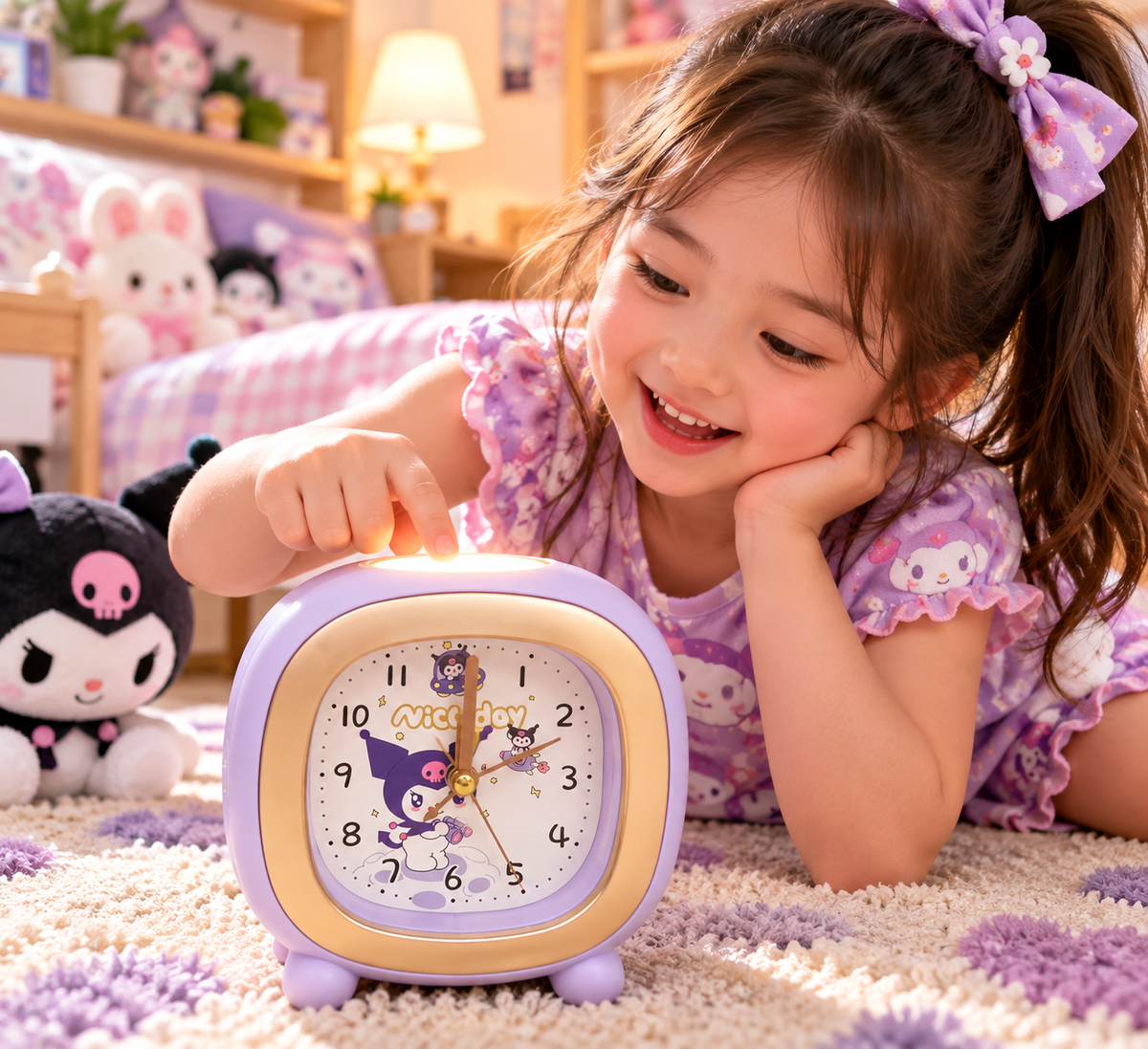 Pastel Kids Alarm Clock Educational Learning Toy
