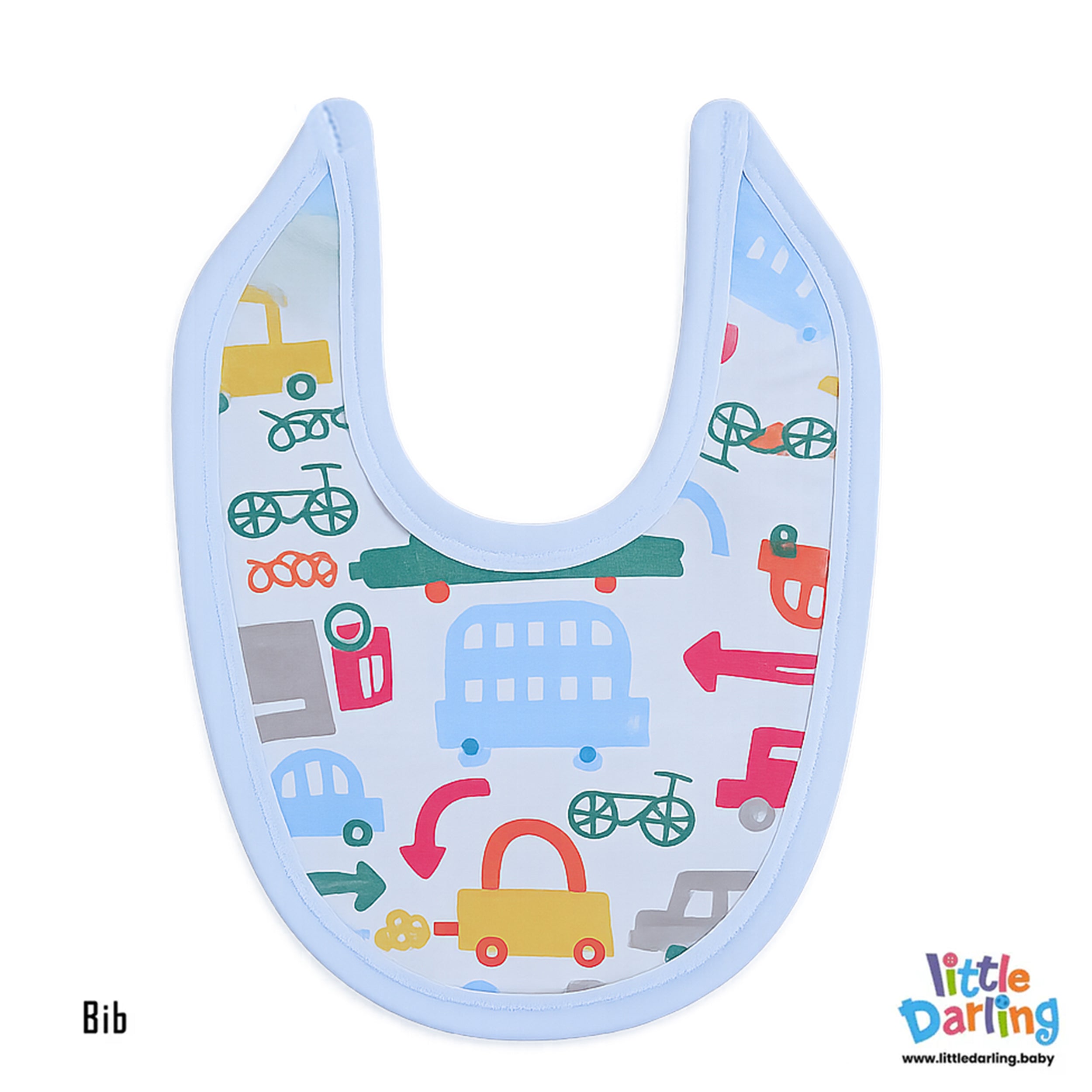 8 Pcs Newborn Baby Gift Set Blue Car Print by Little Darling