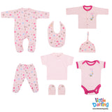 8 Pcs Gift set Polka Dot Print Pink Color | Little Darling
