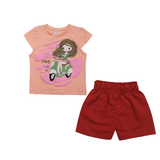 Girls Outfit Set Pink Color