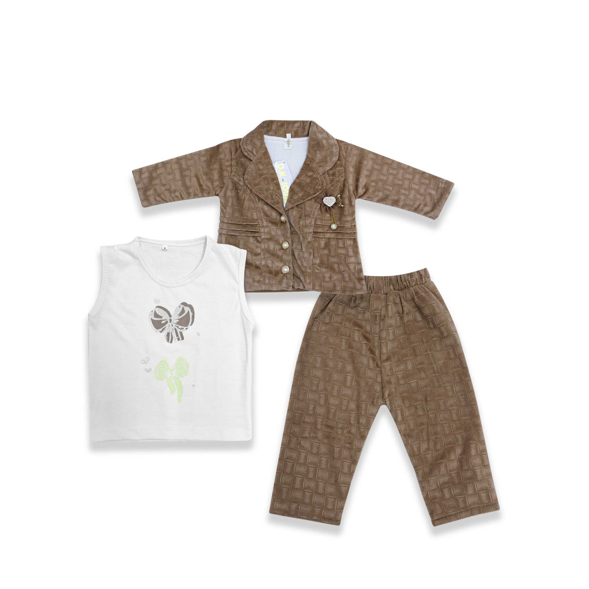 Baby Girl Pink 3-Piece Winter Set Price in Pakistan