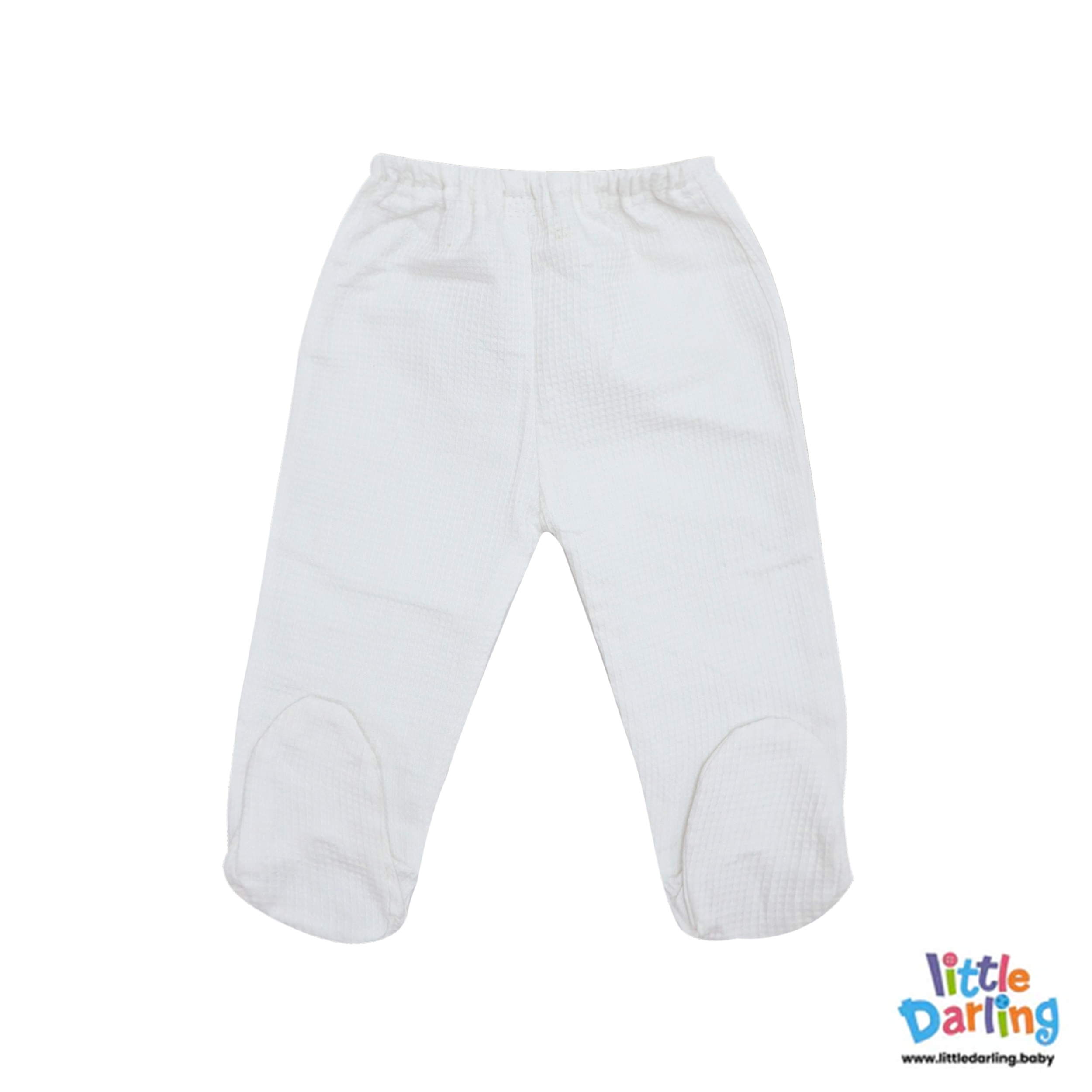 Baby Woolen Waffle Knit 4-Piece Giftset White by Little Darling