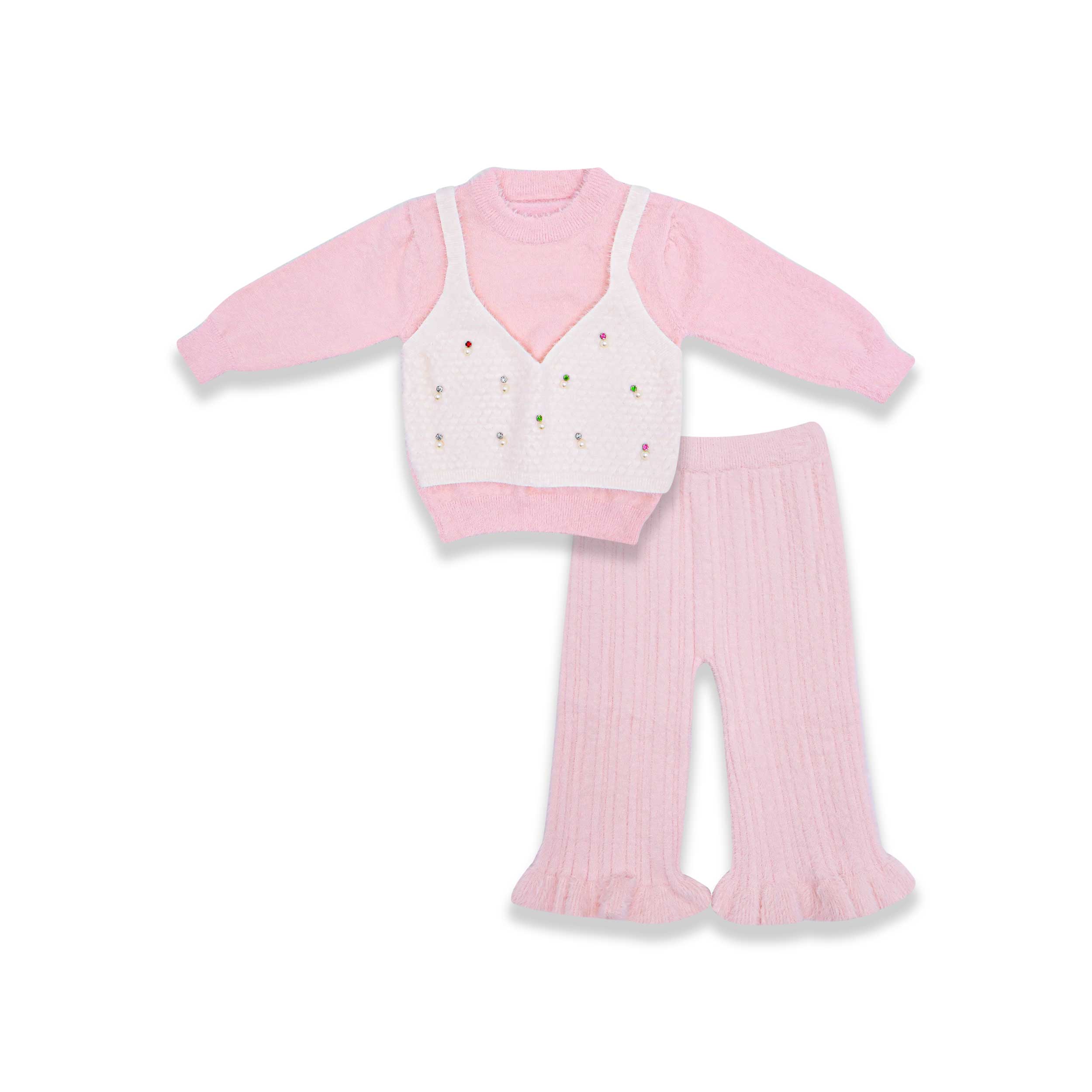Baby Girl Pink Knit 2-Piece Set