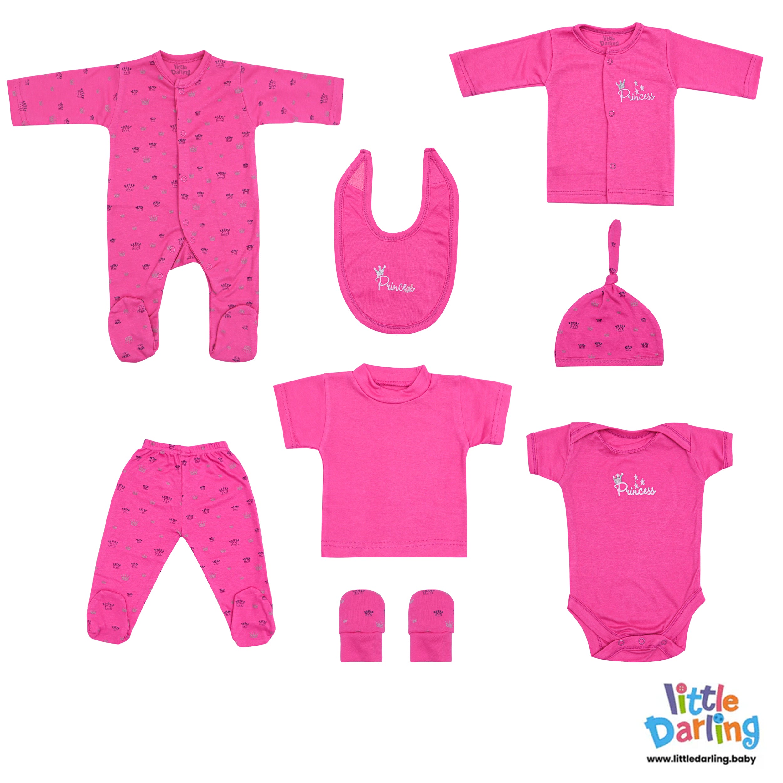 8 Pcs Gift set Little Princess Pink by Little Darling