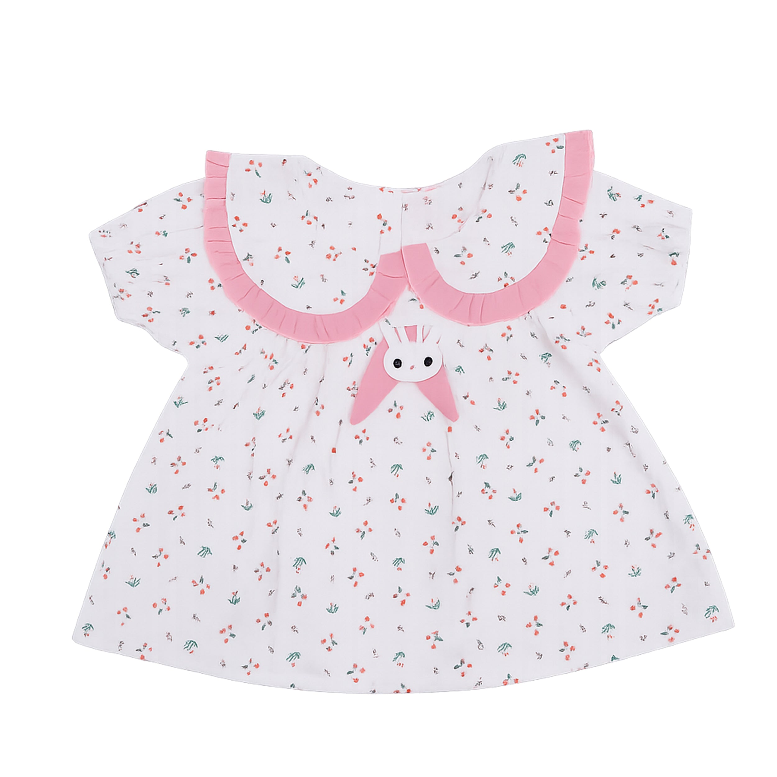 Baby Girls Pink Bunny Print Top & Shorts Set