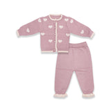 Baby Pink Heart Knit Set