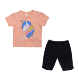 Girls Outfit Set Unicorn Print