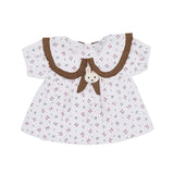 Baby Girls Floral Bunny Top & Brown Shorts Set
