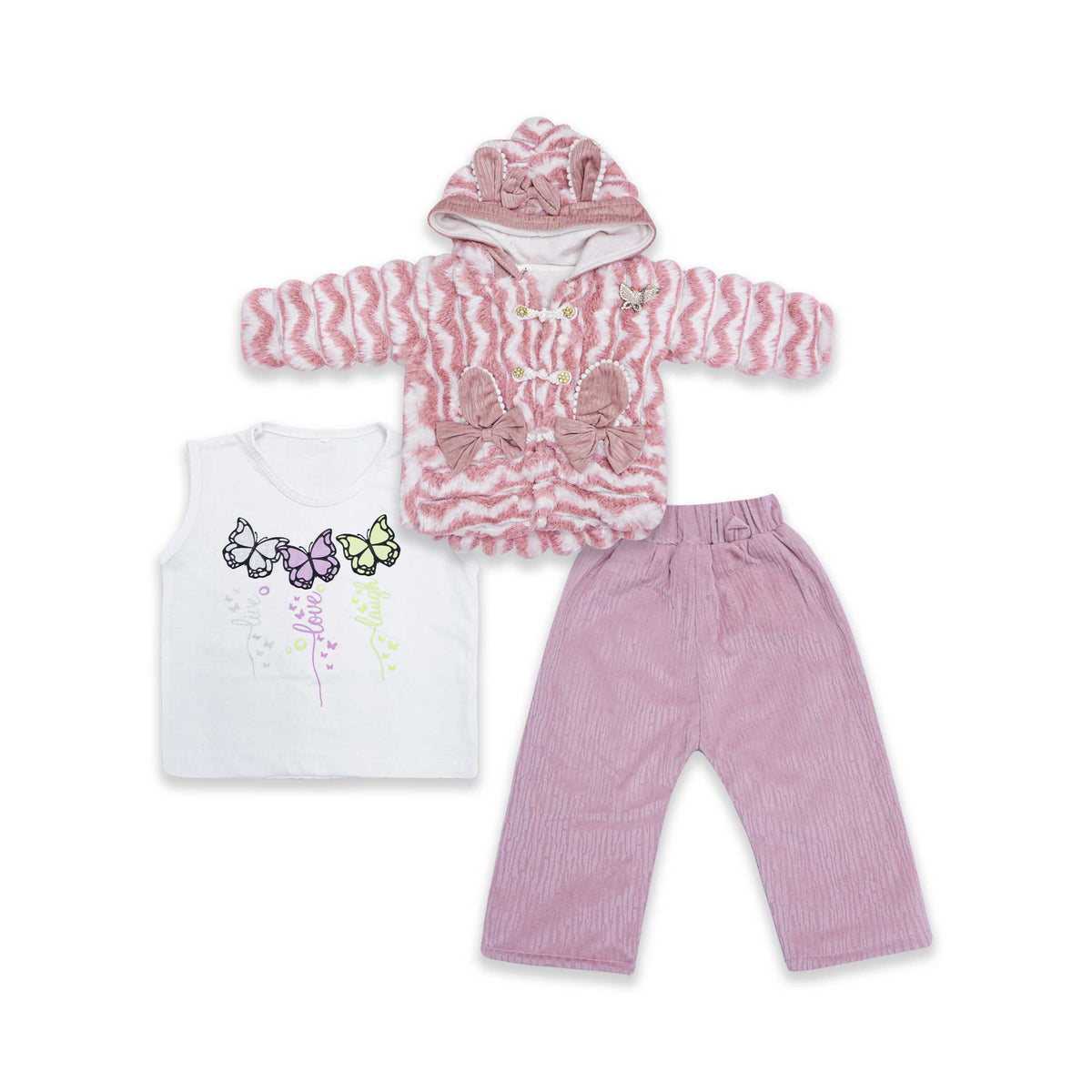 Baby Girls 3-Piece Winter Outfit Pink Price in Pakistan