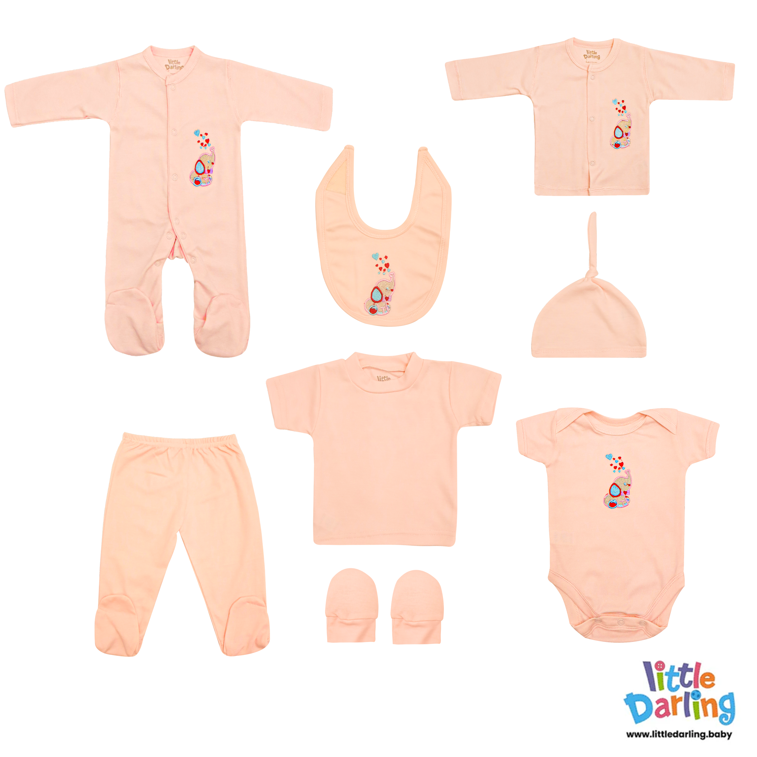 8 Pcs Gift Set Elephant Embroidery by Little Darling